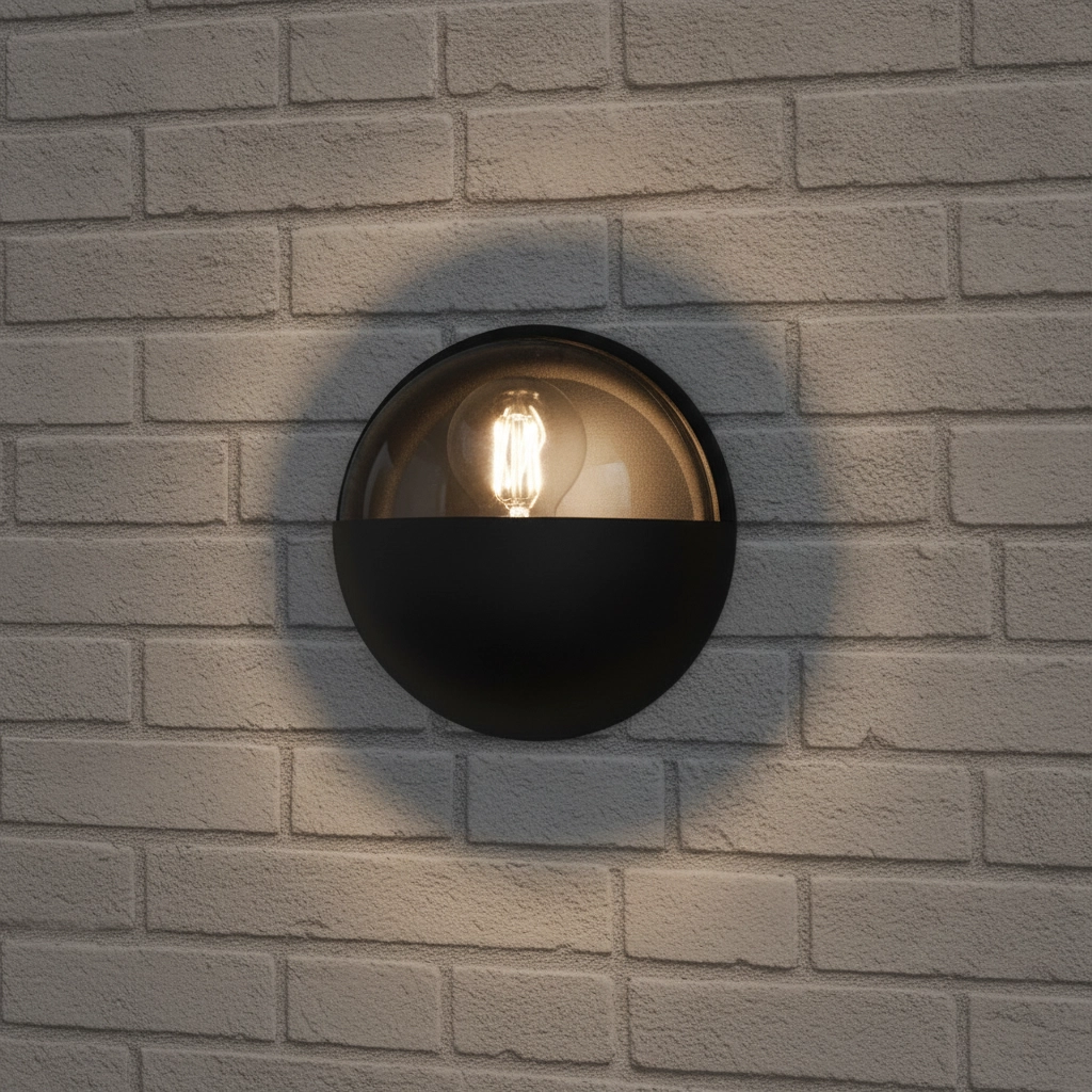 Ronde design wandlamp Amel antraciet