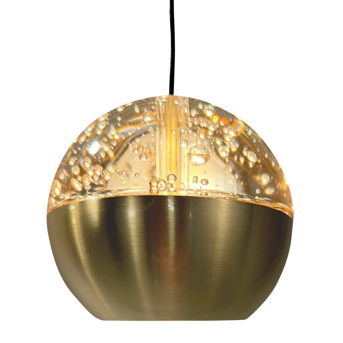 5-licht vide hanglamp Belluno led - messing goud met glas Steinhauer 8712746183870