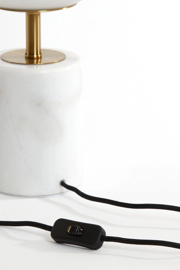 Design tafellamp Medina wit met goud 47cm Light & Living 8717807650902