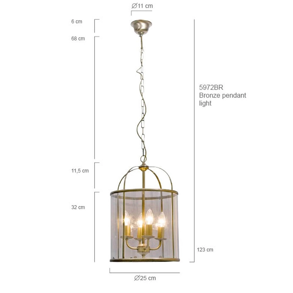 Hanglamp Pimpernel 25cm oud messing Steinhauer 8712746051957
