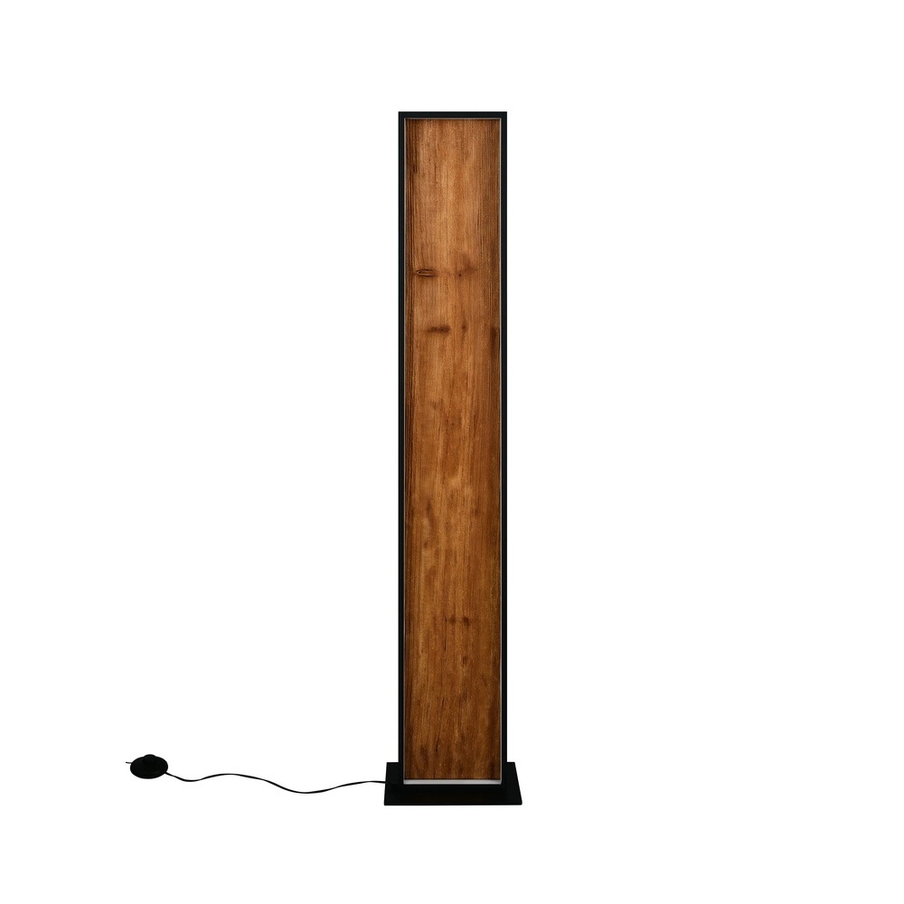 Design vloerlamp Kalea zwart met hout Trio 4017807661446