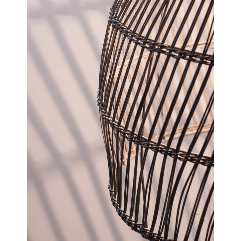 Grijze hanglamp Destin rotan Ø 42cm Lyora 5212017416681