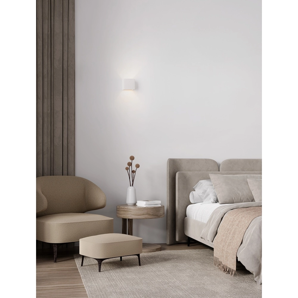 Vierkante wandlamp Sensia wit 11,5cm Lyora 5212017479303