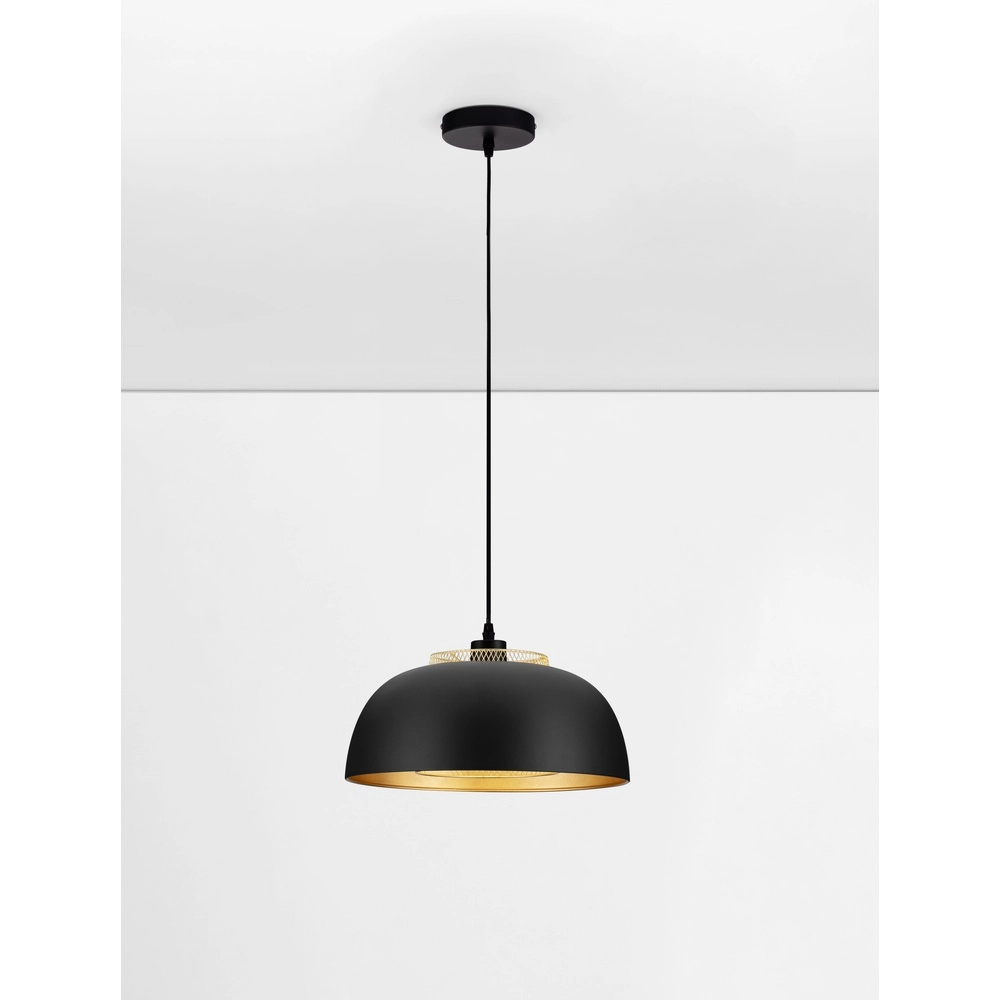 Hanglamp Sqube zwart met goud Hanglamp Sqube zwart met goud