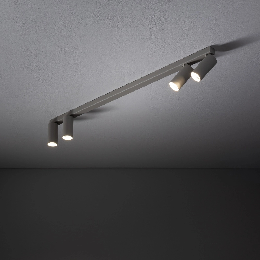 Opbouwspot 4x GU10 Fourty licht grijs Lyora 5903139114387