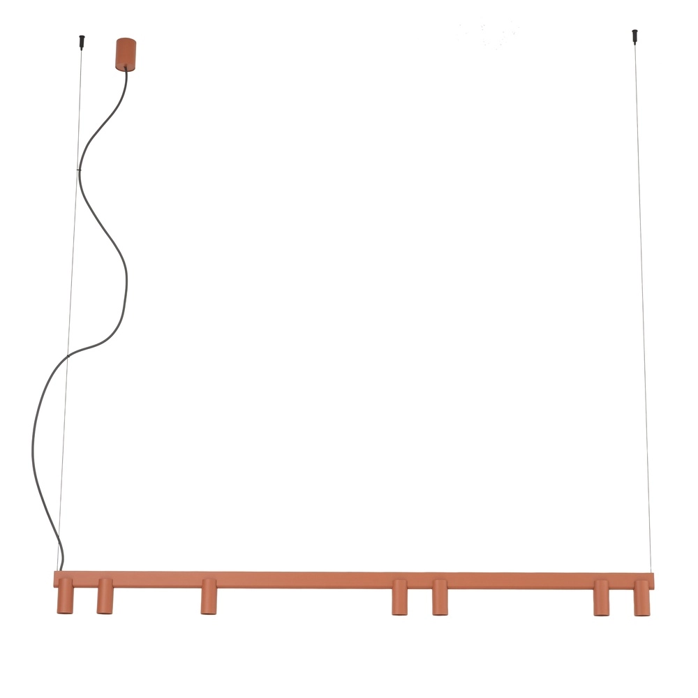 Design hanglamp Fourty 7-lichts terracotta Lyora 5903139124232
