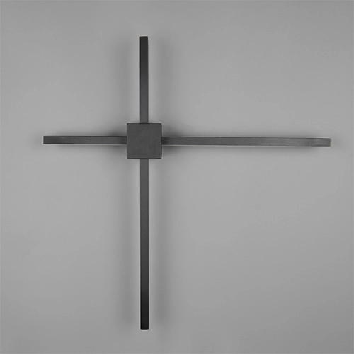 Moderne wandlamp Cassino zwart 67,5cm Trio 4017807683202