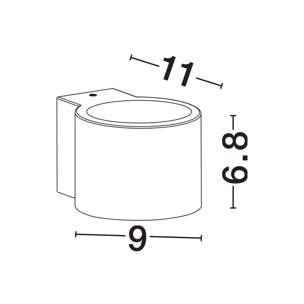 Design wandspot Beta up en down zwart Lyora 5212017453471