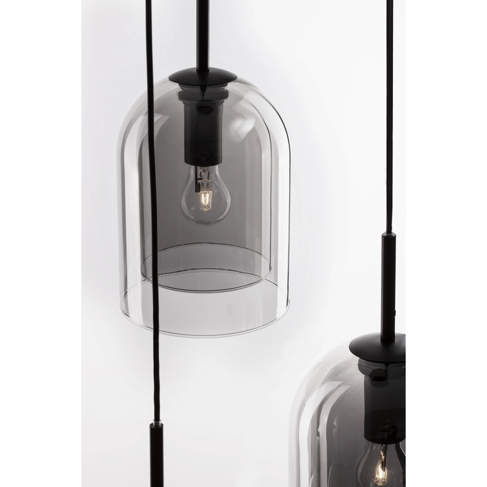 Hanglamp Velor 3-lichts zwart rond Lyora 5212017431189