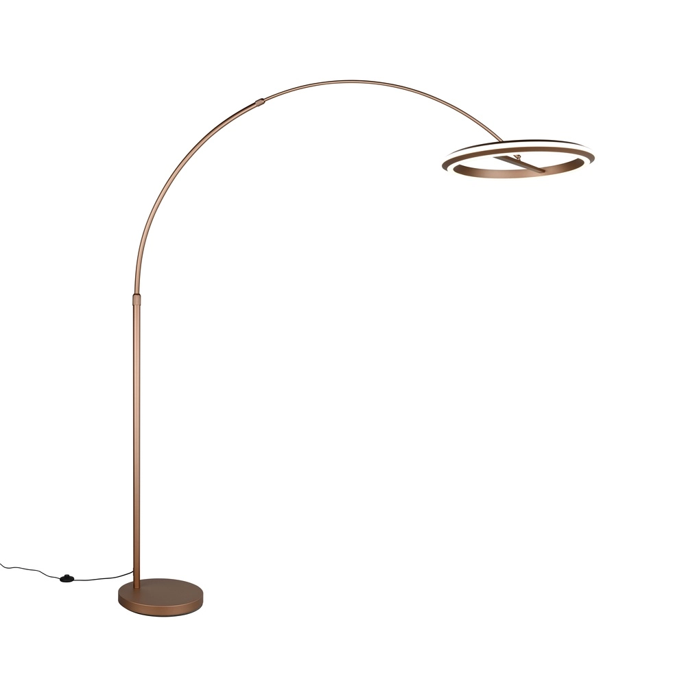 Vloerlamp Amador mokka bruin Trio 4017807688177