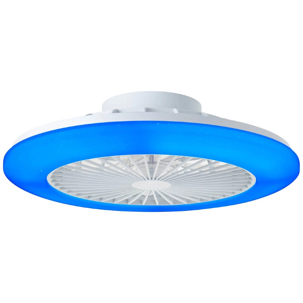 Witte ventilator Salerno met RGB functie Brilliant 4004353433238