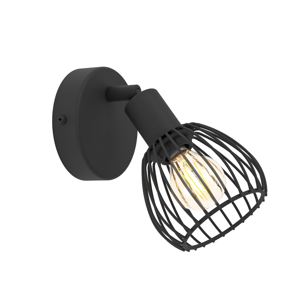 Draadlamp spotje Sonnino zwart - E14