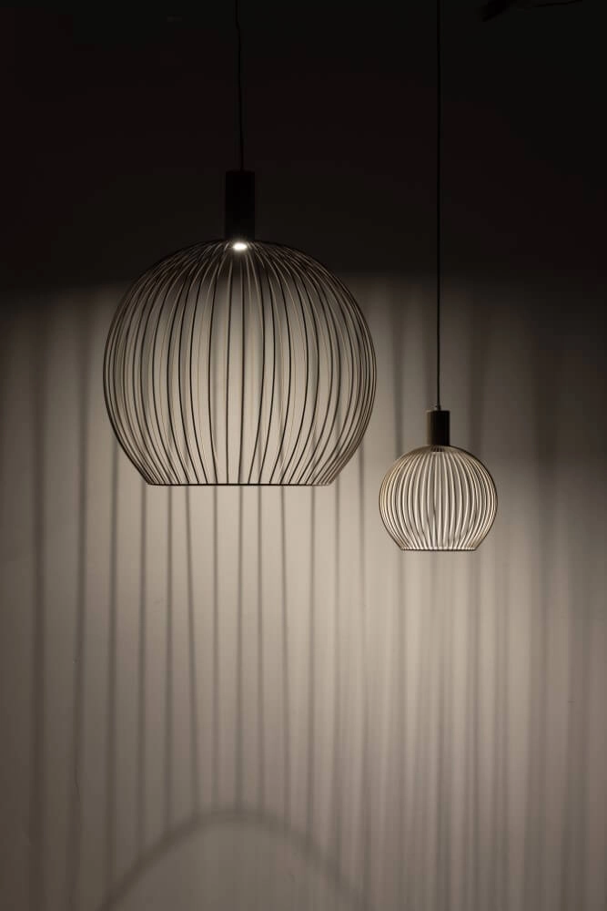 Zandkleurige hanglamp Wire Sand Ø 70cm ETH 8720195307143