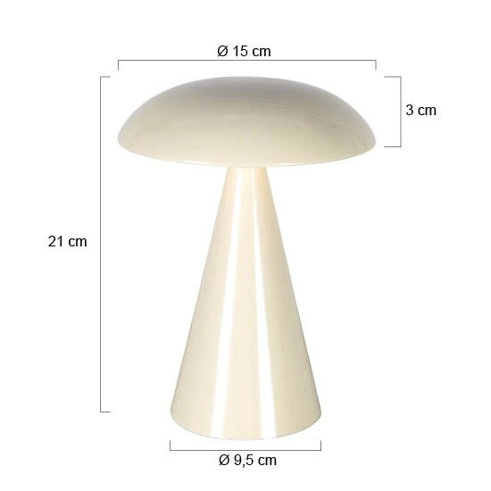 Oplaadbare tafellamp Mush crème Steinhauer 8712746188776