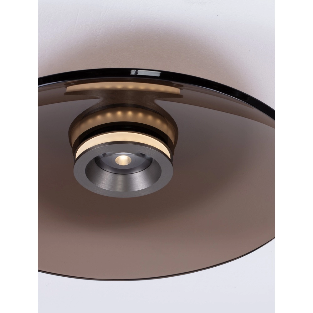 Plafondlamp Esti bruin glas Ø 50cm Lyora 5212017461834