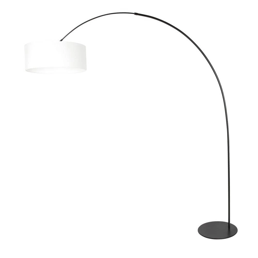 Vloerlamp Curve zwart met witte kap Ø 50cm Steinhauer 8712746179415