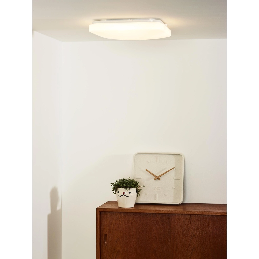 Vierkante plafonniere Otis 33cm wit