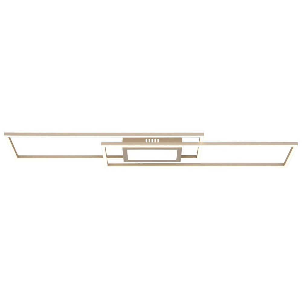 Langwerpige plafondlamp Saunders zand bruin Globo 9007371587353