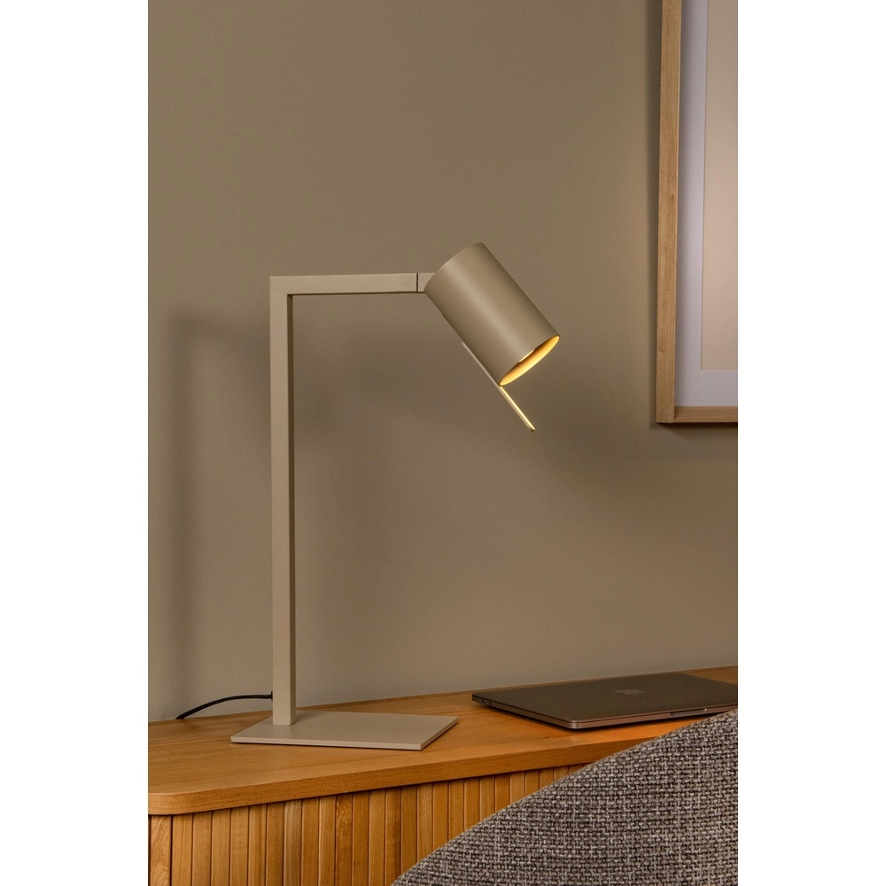 Moderne bureaulamp Lesley zand bruin Lucide 5411212032089