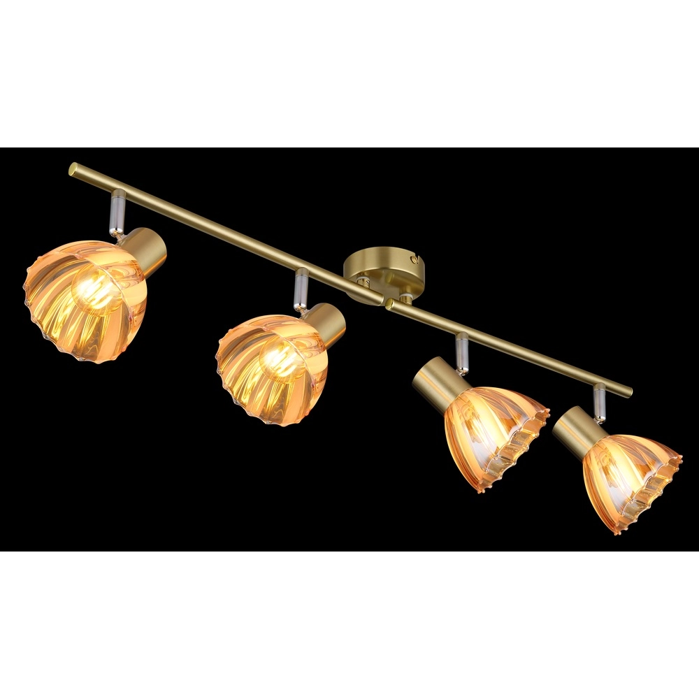 Plafondlamp 4-lichts Zachery goud Globo 9007371531509