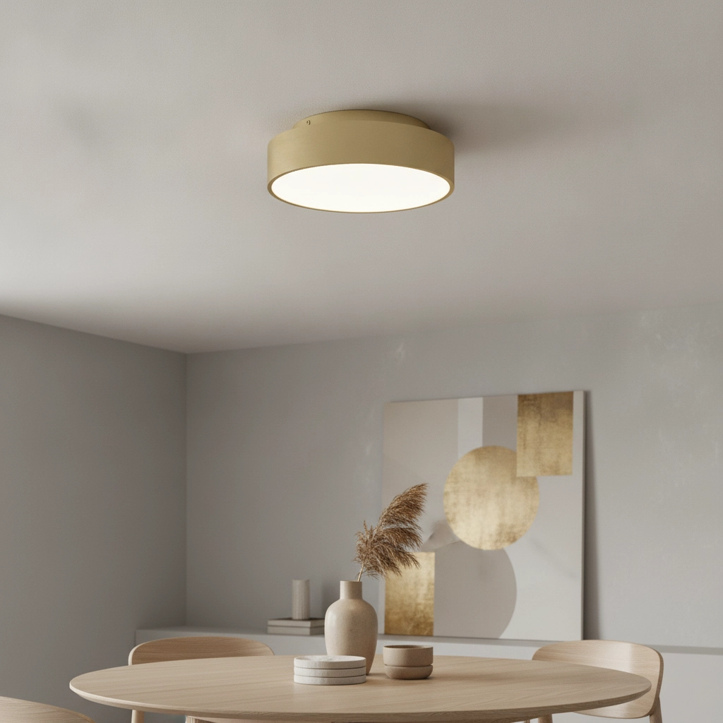 Plafondlamp Chicago Ø 25cm warm goud