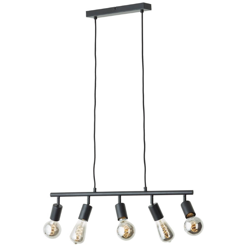 5-lichts hanglamp Tiffany richtbaar zwart Brilliant 4004353406393