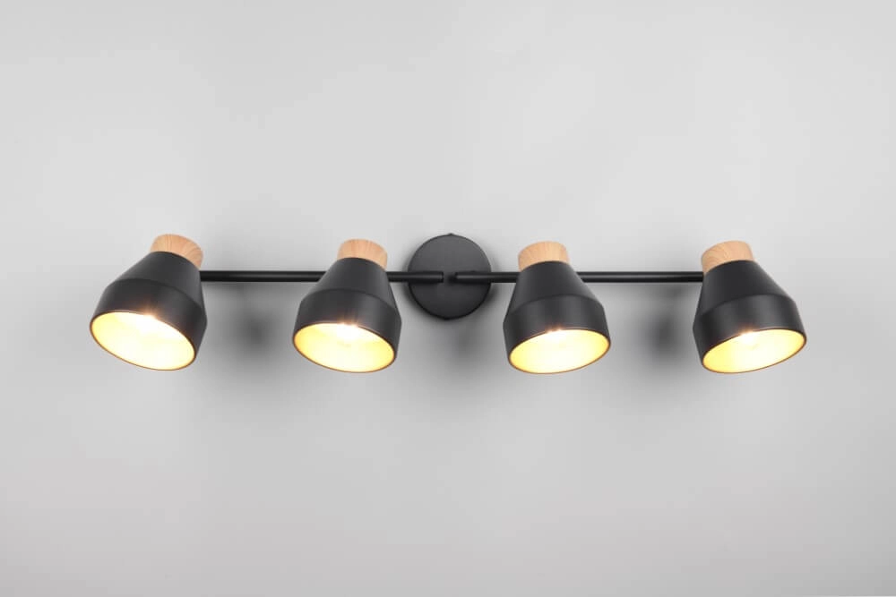 Design plafondlamp 4-lichts Valentin zwart Trio 4017807637434