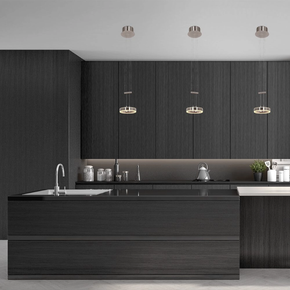 Strakke led hanglamp Piola RVS Steinhauer 8712746167306