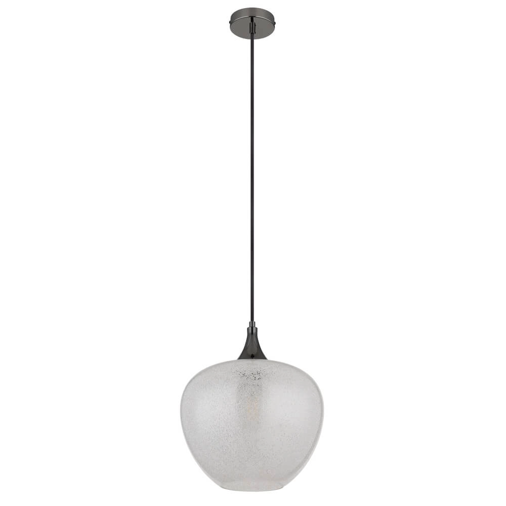 Antraciet hanglamp Maxy met wit glas Ø 29cm Globo 9007371447176