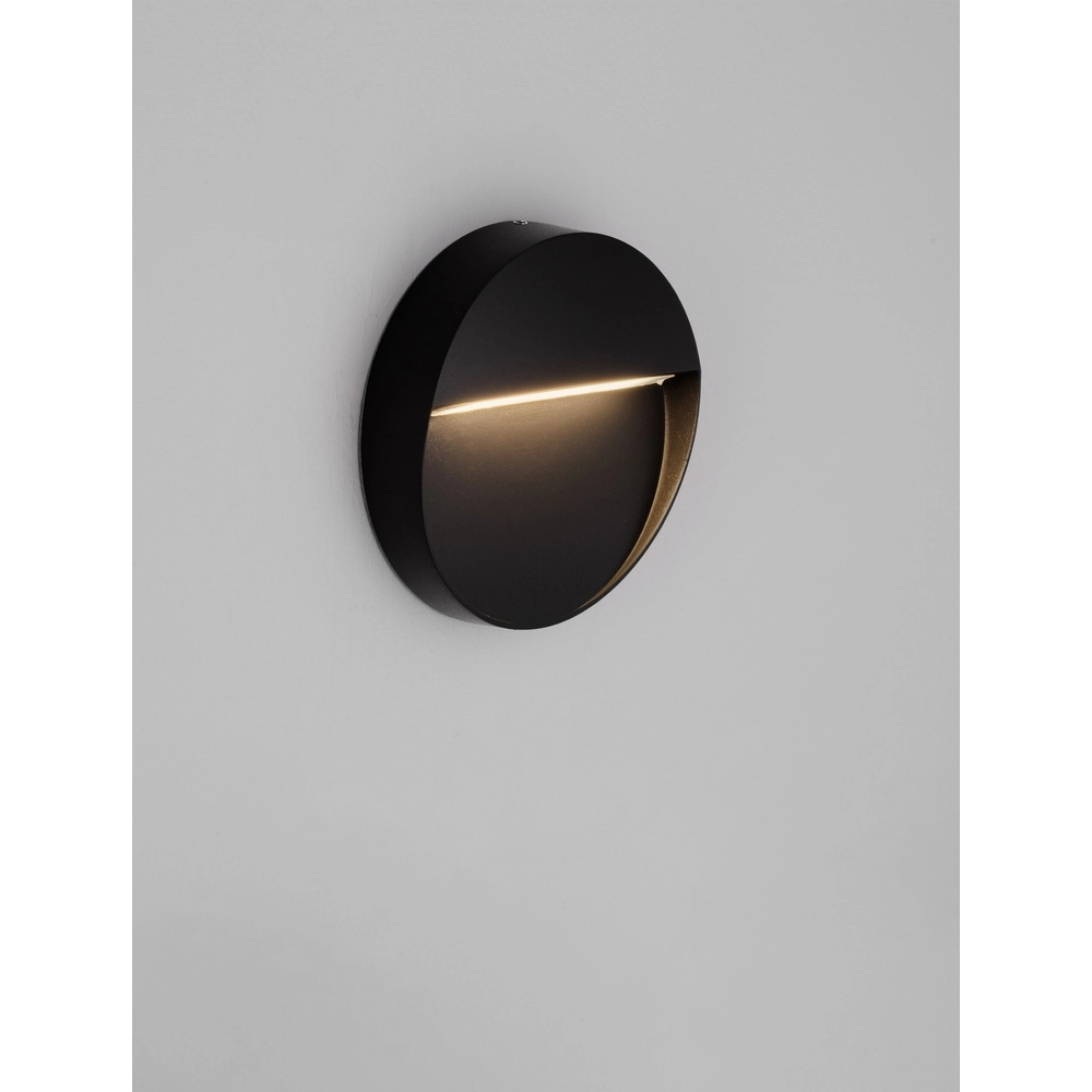 Ronde wandlamp Nectar design antraciet