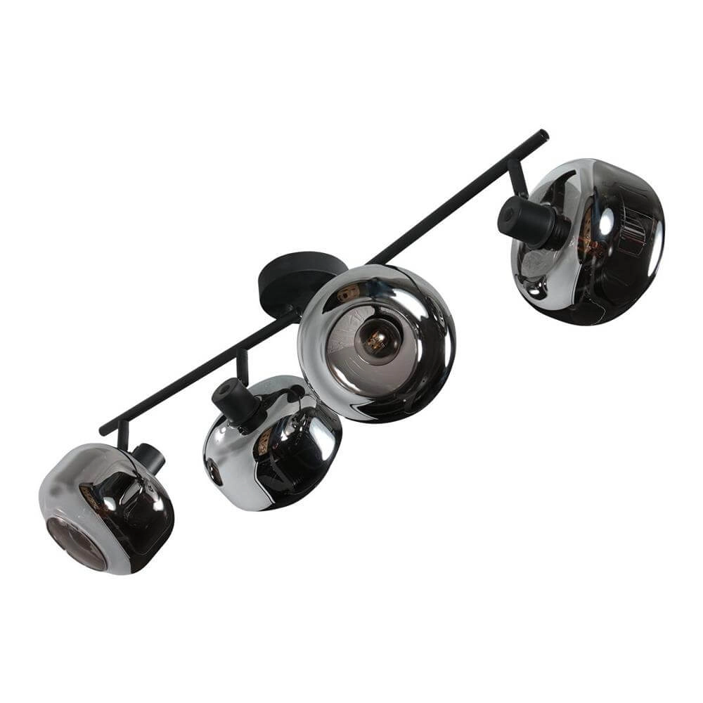 Zwarte plafondlamp Tenebris 4-lichts Steinhauer 8712746178135