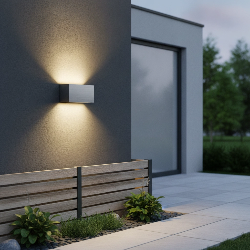 Buitenlamp up down Box 17cm-aluminium