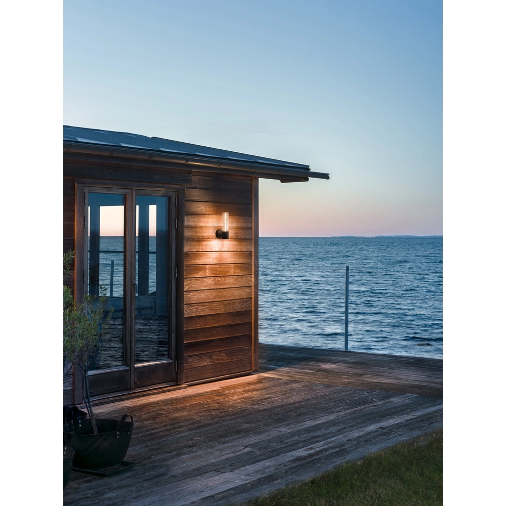 Strakke wandlamp Edison zwart met uniek effect 29cm KonstSmide 7318300030423