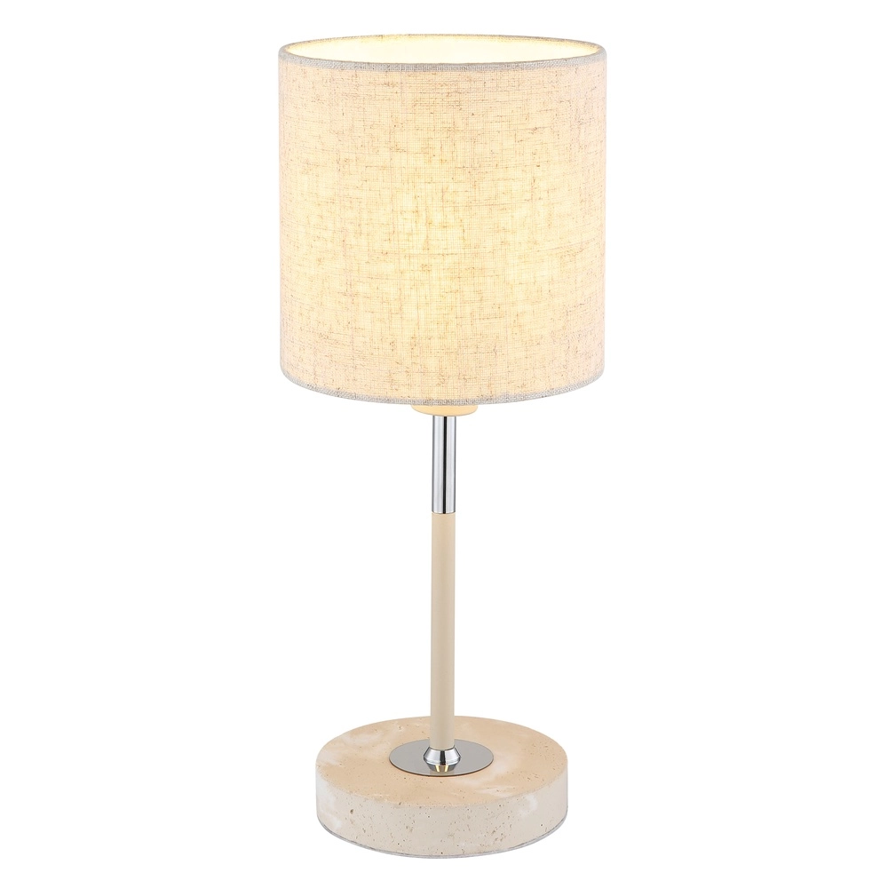 Tafellamp Deleon zand bruin Ø 15cm