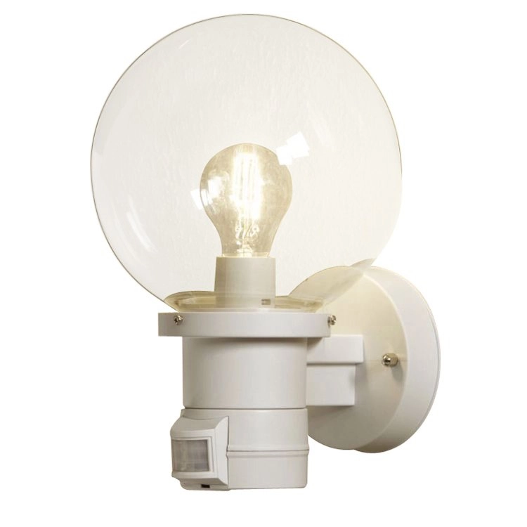 Bollamp Nemi met bewegingsmelder wit