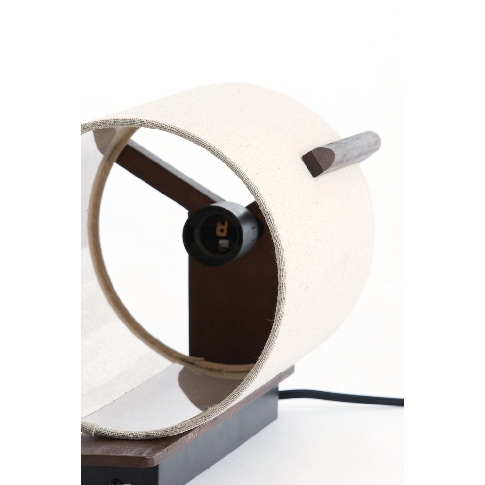 Danish design wandlamp Litto walnoot bruin met linnen Light & Living 8717807792732