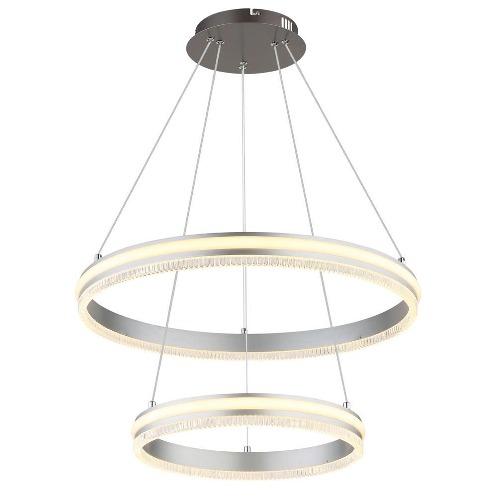 Hanglamp Francine gunmetal 2 ringen Globo 9007371583645