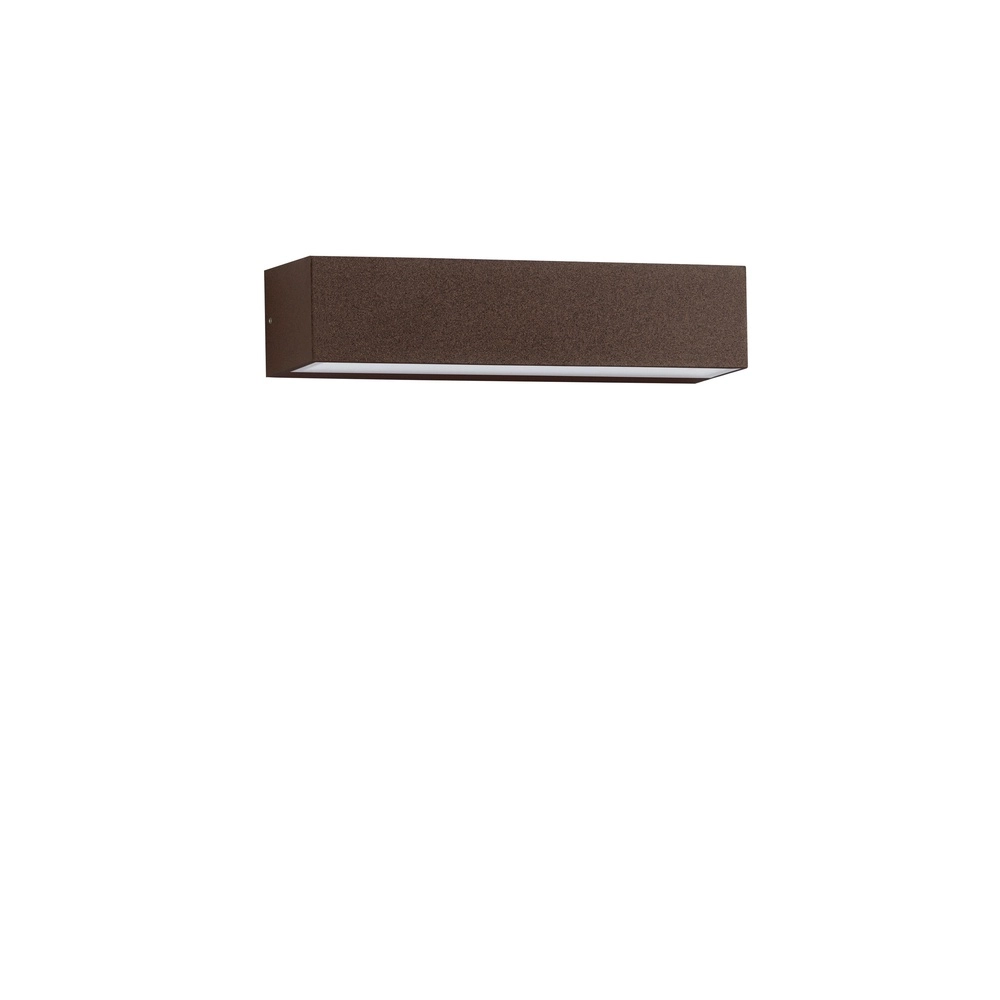 Strakke wandlamp Lane roestbruin 22cm - 21W Lyora 5212017496812