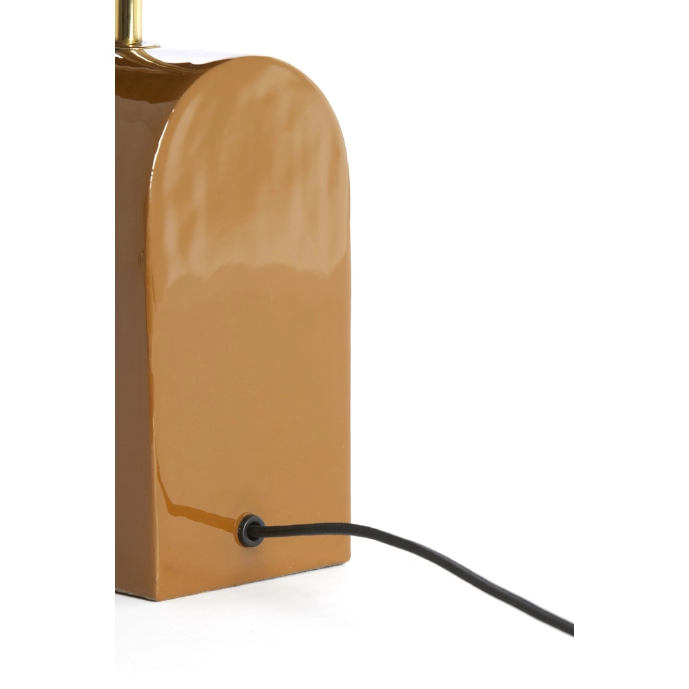 Bruine bureaulamp Cardona met goud - 1x E27 Light & Living 8717807816278