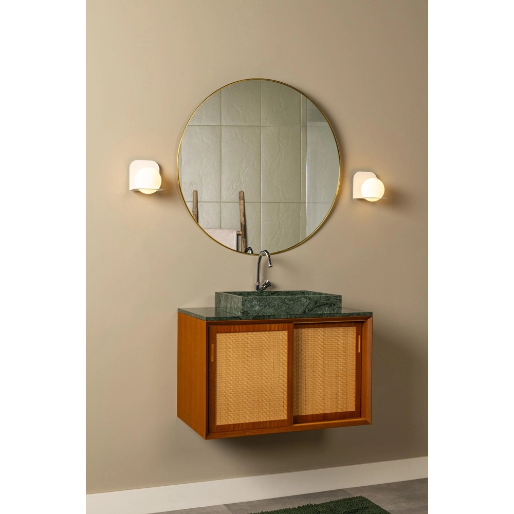 Design wandlamp Davy wit geschikt voor badkamer Lucide 5411212040565