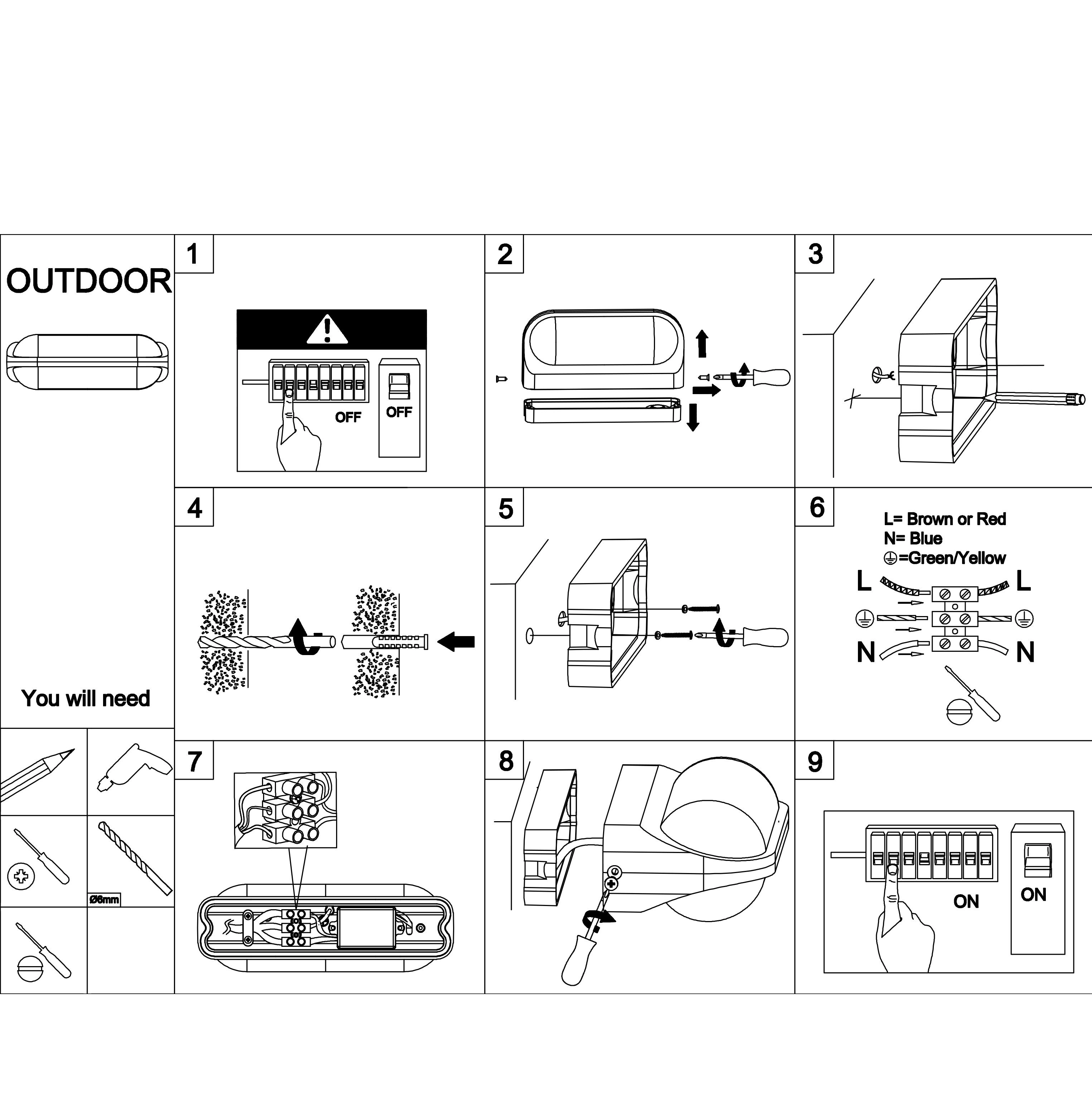 Buiten wandlamp zwart Dosko 18cm Steinhauer 8712746133165