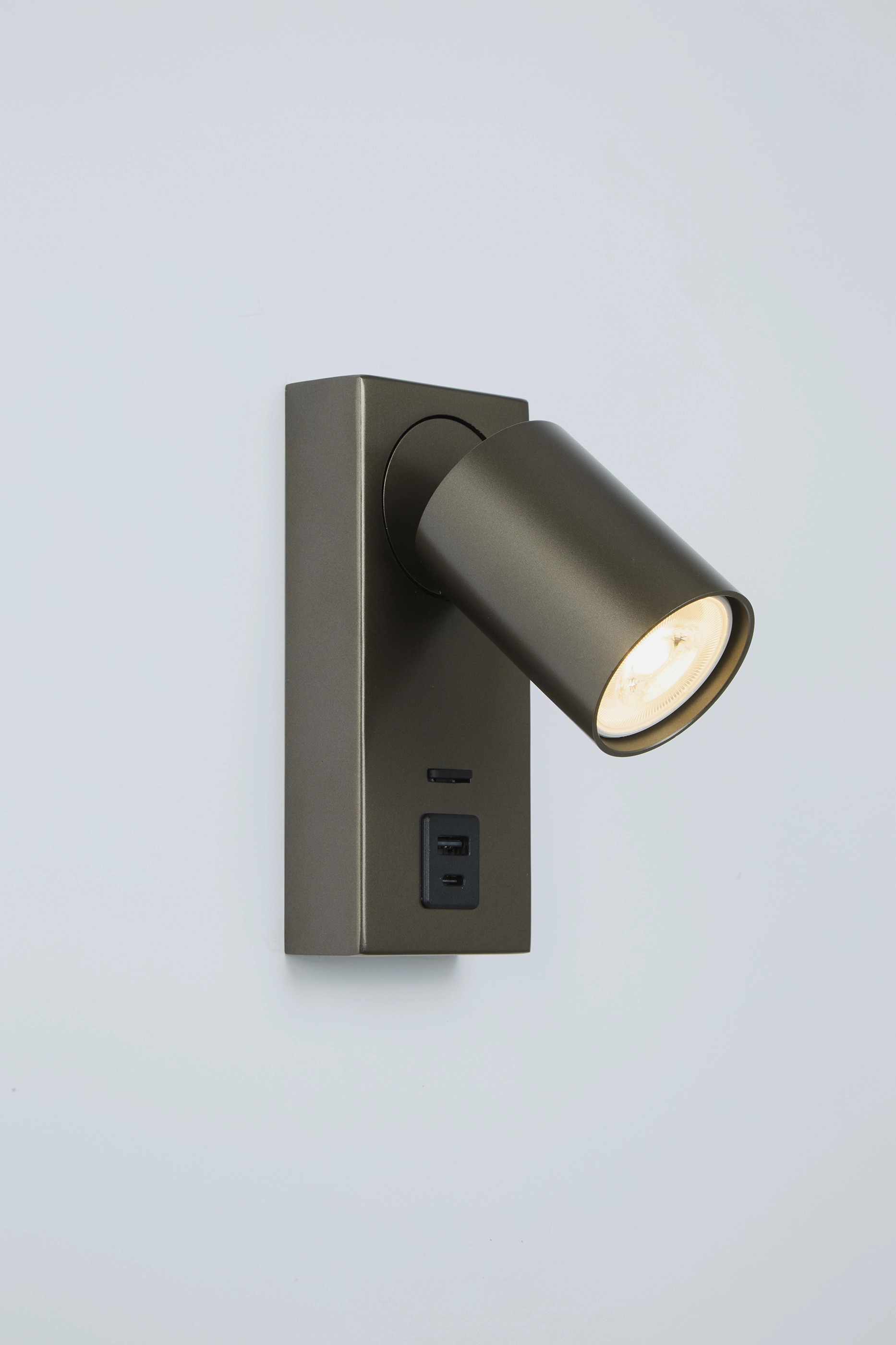 Bedlampje Moon 1 brons met usb