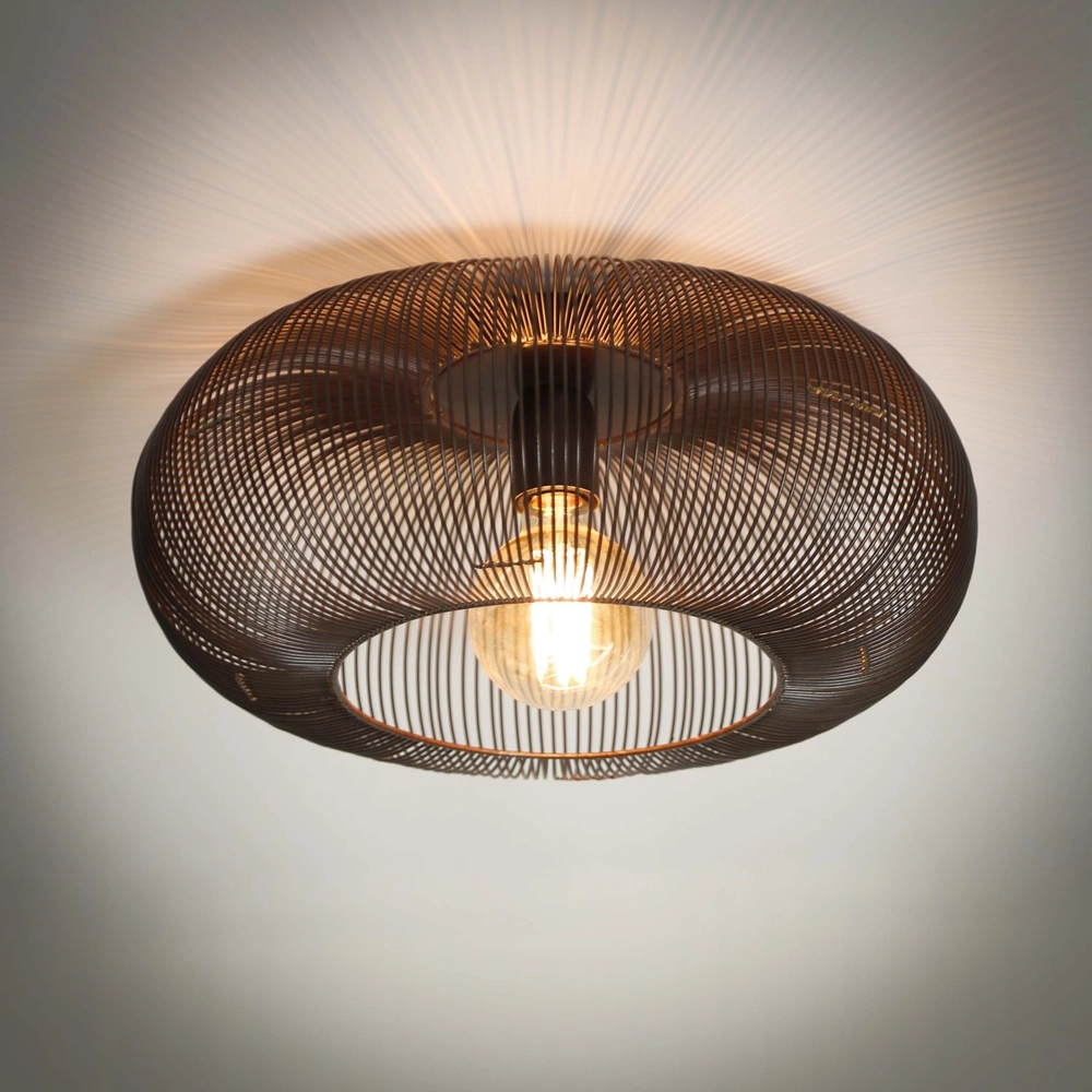 Draad plafondlamp Copper Ø 43cm - zwart nikkel