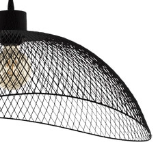 Design gaas hanglamp Pompeya 57cm zwart Eglo 9002759433055