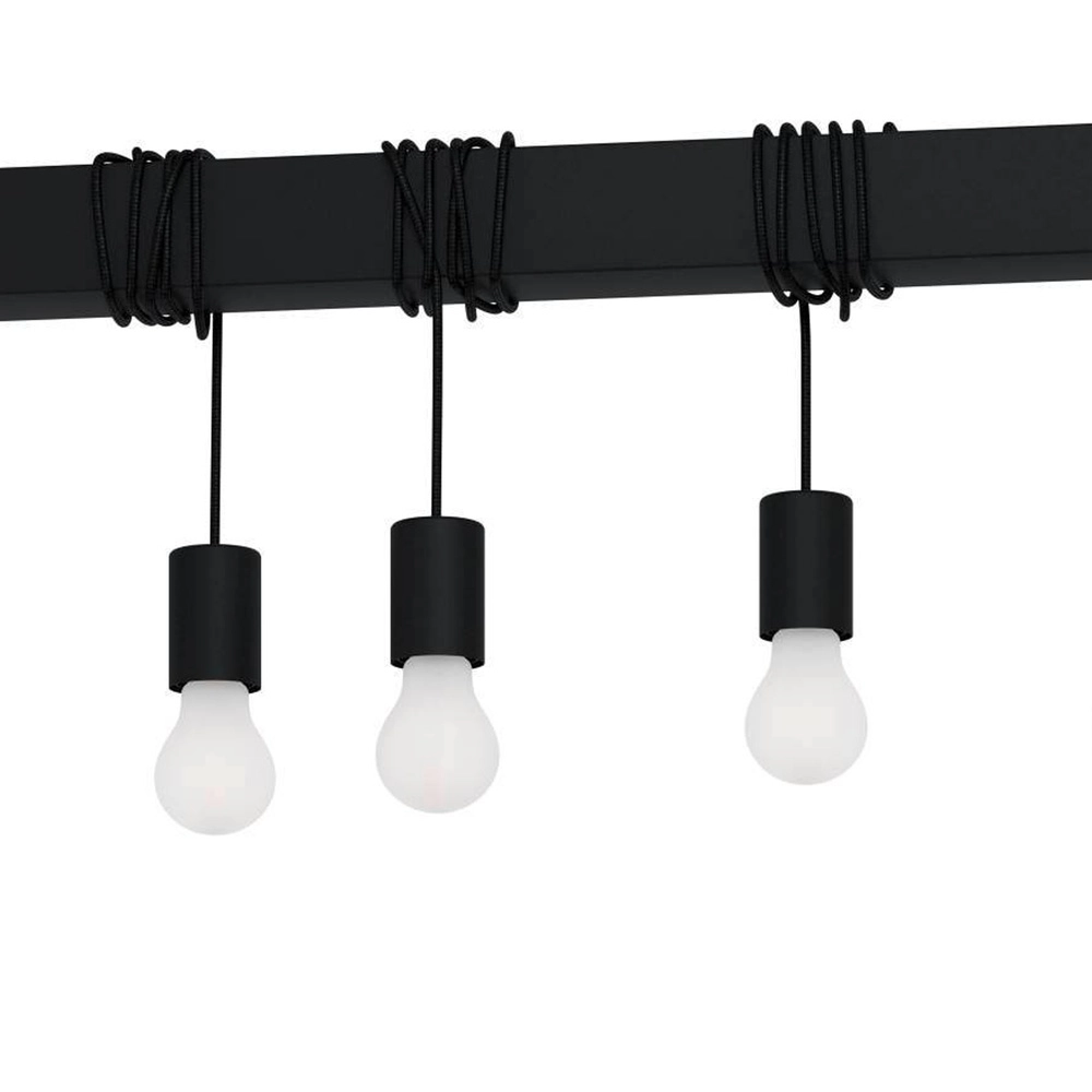 7-lichts hanglamp Townshend-B zwart - eettafel Eglo 9002759399382