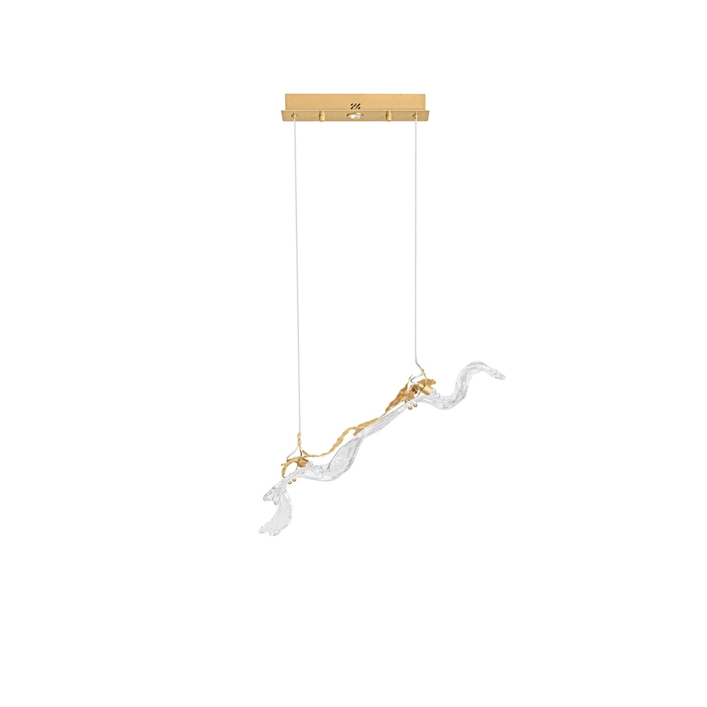 Gouden hanglamp Avesa met helder glas Lyora 5212063500419