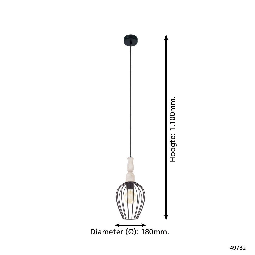 Hanglamp Norham 18cm Eglo 9002759497828