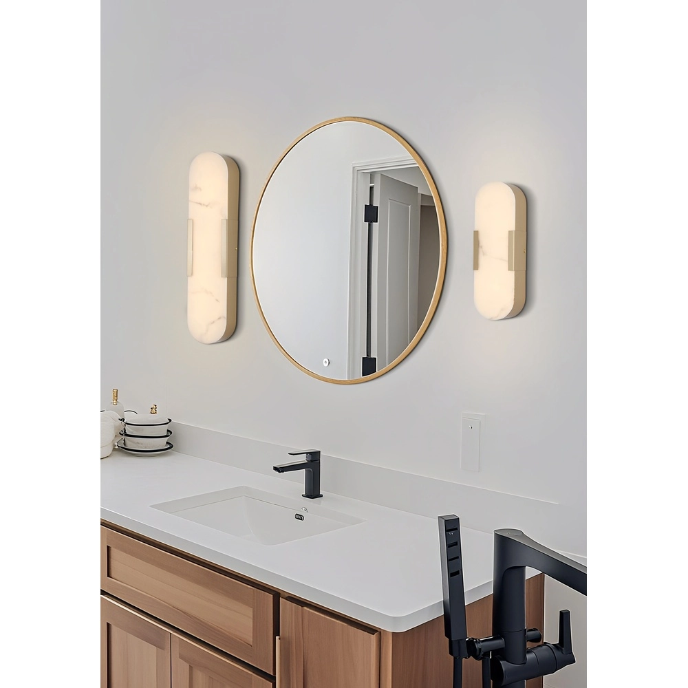 Wandlamp Opaline goud 35cm Searchlight 5053423300733