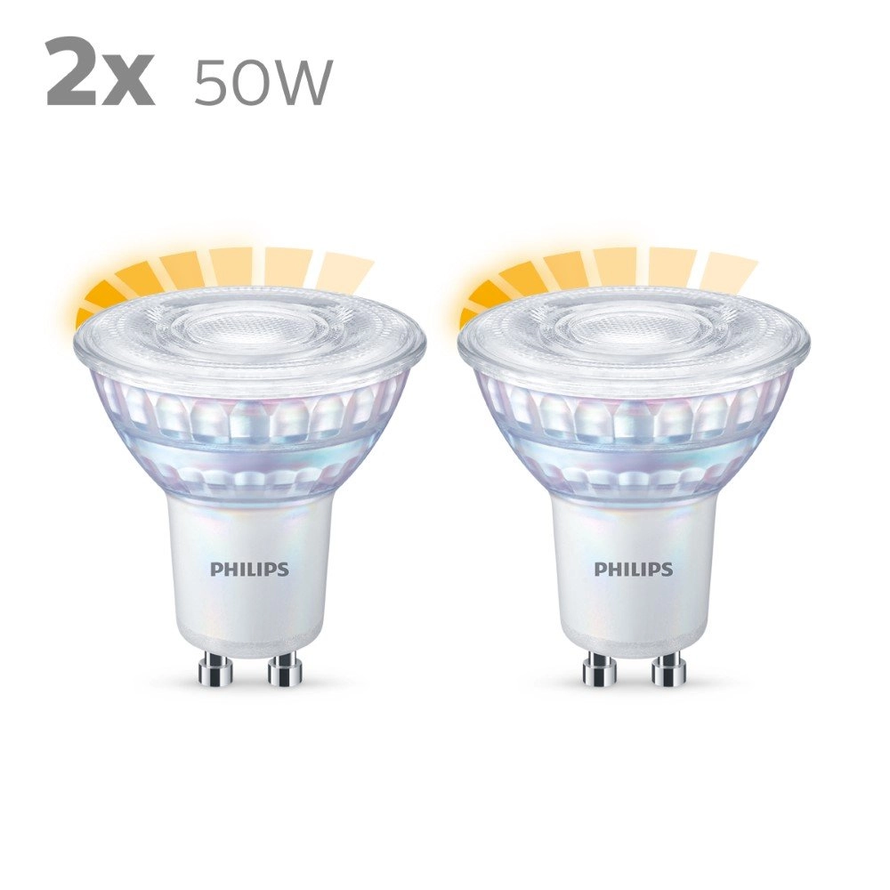 3,8W - GU10 - 2200-2700K - 345 lumen set van 2 Philips 8718699776435