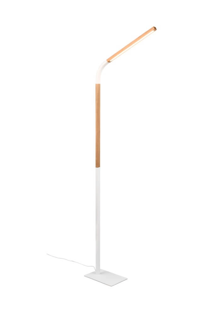 Flexibele leeslamp Norris wit met hout Trio 4017807600025